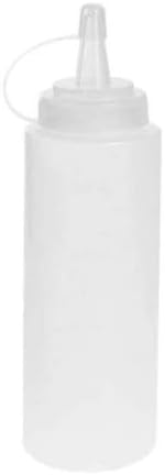 Hintyne 400ml Transparent Squeeze Bottle with Cap for Sauces