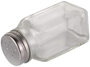 OKUMEYR Square Glass Condiment Bottles Set for Home BBQ