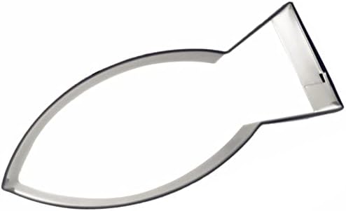 Comais Large Fish Cookie Cutter - 46 Inch Stainless Steel Jesus Fish Mold
