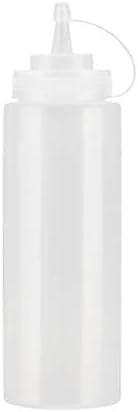 Uxcell 8oz Squeeze Bottle with Cap for Condiments and Kitchen Use