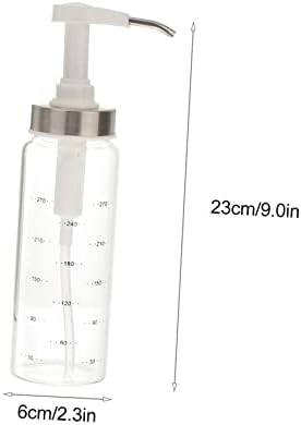 KICHOUSE 300ml Glass Condiment Squeeze Bottle