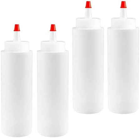 Pineeseatile 240ml Condiment Squeeze Bottles 4PCS 1