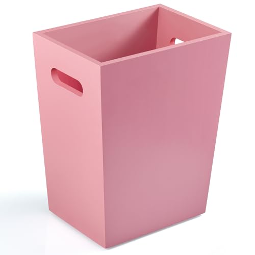 Small 2 Gallon Wooden Trash Can with Handles