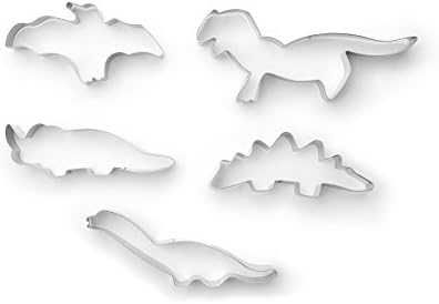 Fox Run Science Cookie Cutter Set of 5 Dinosaur Silver 1