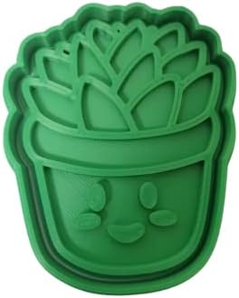 9cm Succulent Pot Cookie Cutter with Embosser