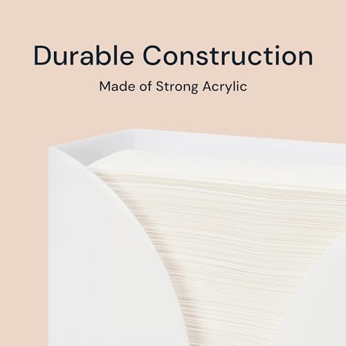 SimplyImagine Countertop Paper Towel Holder - White Acrylic
