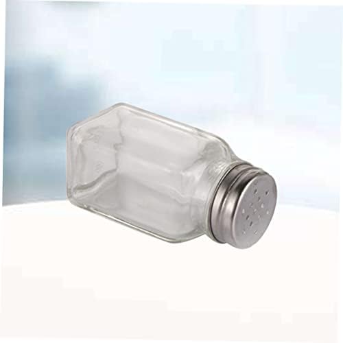 OKUMEYR Square Glass Condiment Bottles Set for Home BBQ