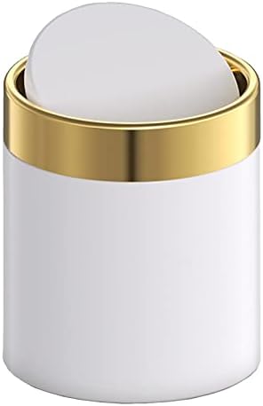 Mini Trash Can with Lid 15L White