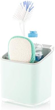 Minky Homecare Sink Caddy Sponge Holder with Tray and Drainage Spout Pastel Green