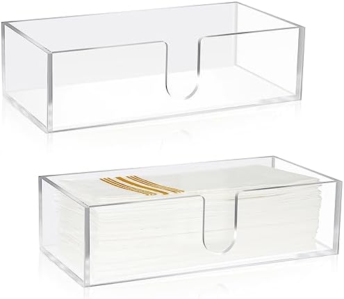 Mumufy 2 Pcs Acrylic Paper Napkins Holder