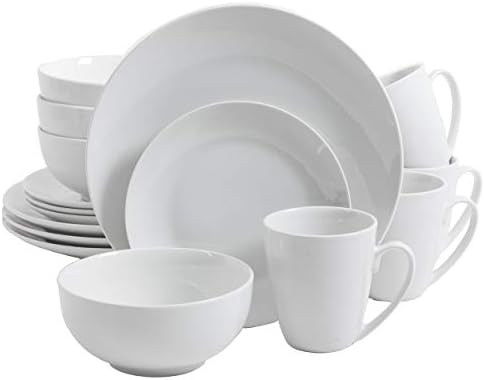 Gibson Home Zen Buffet Dinnerware Set 16pcs White Coupe