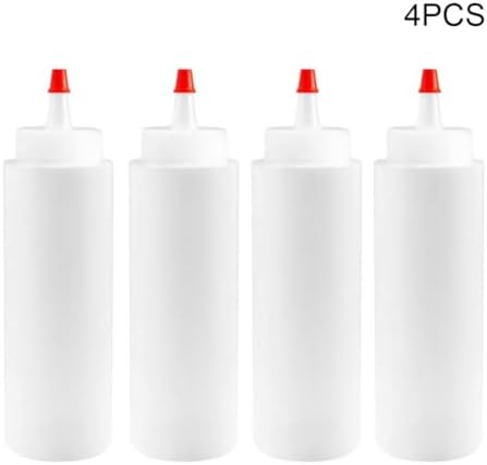 Pineeseatile 240ml Condiment Squeeze Bottles 4PCS 1
