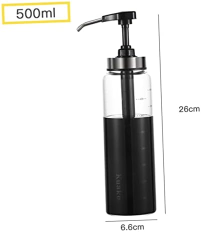 500ml Glass Stainless Steel Squeeze Sauce Bottle