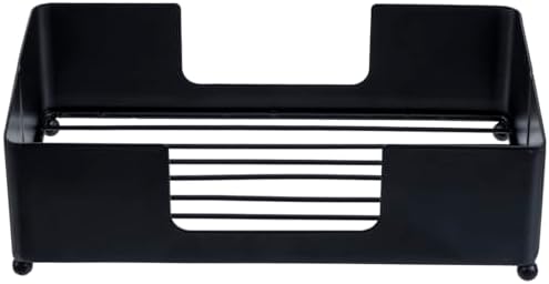 MyGift Modern Matte Black Metal Paper Towel Holder