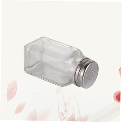 OKUMEYR Square Glass Condiment Bottles Set for Home BBQ