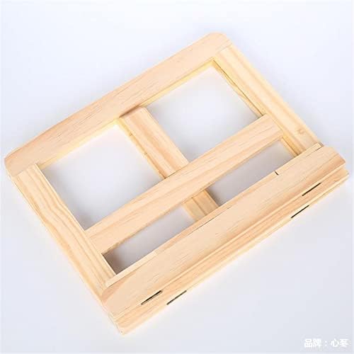 Portable Cookbook Stand with 2 Flip-Up Page Holders - Natural