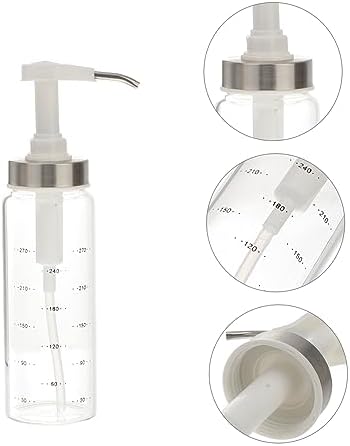KICHOUSE 300ml Glass Condiment Squeeze Bottle