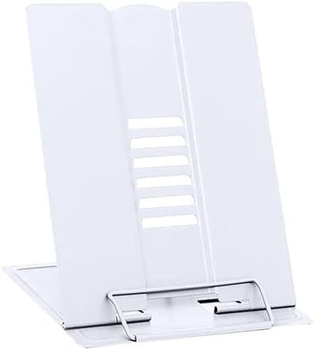 Adjustable Folding Metal Book Stand for Reading and Cooking Recipes