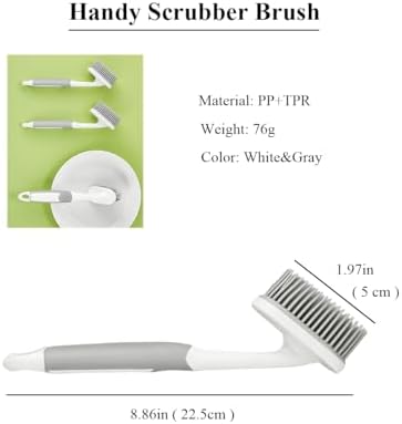 AMORBASE Dish Scrubber with Scraper Tip and Soft Bristles 1