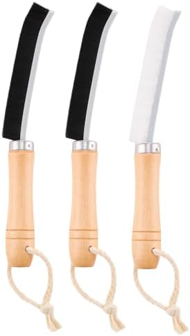 Hard Bristle Crevice Cleaning Brush Set 3PCS Wood Handle