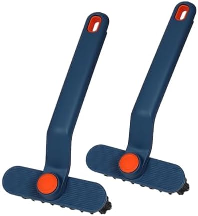 2Pcs Hard Bristle Crevice Cleaning Brush with Clip and Rotating Handle