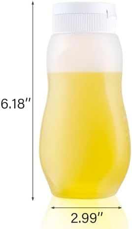 RAMFIYN 6-Pack Condiment Squeeze Bottles 12oz Flip Top