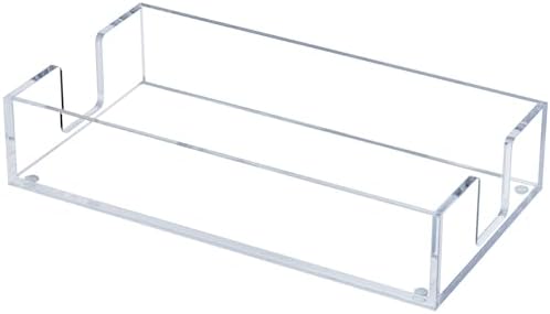 MyGift Premium Clear Acrylic Towel Tray for Vanity Countertop