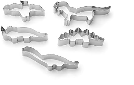 Fox Run Science Cookie Cutter Set of 5 Dinosaur Silver 1