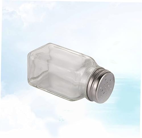OKUMEYR Square Glass Condiment Bottles Set for Home BBQ