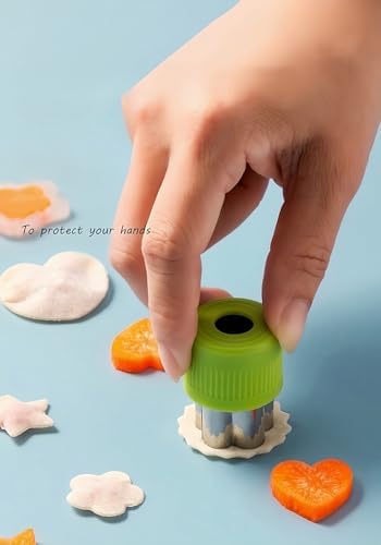zbstream 12pcs Purple Vegetable Cutter Shapes Set for Kids Baking