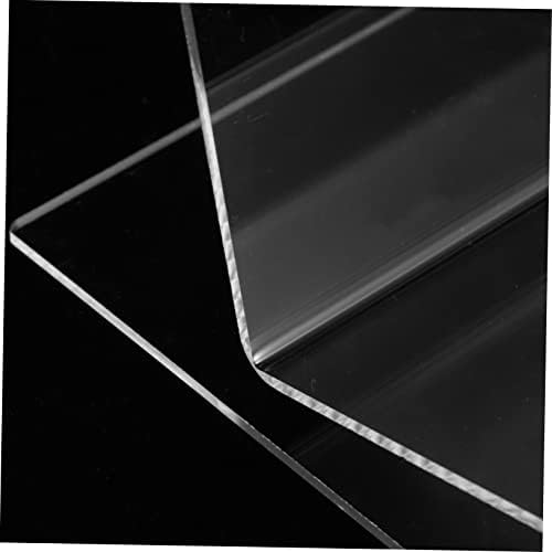 SEWACC Acrylic Book Display Stand Transparent L-Shaped Cookbook Holder