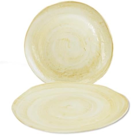 roro Handmade Brown Clay Dinner Plates Set of 2