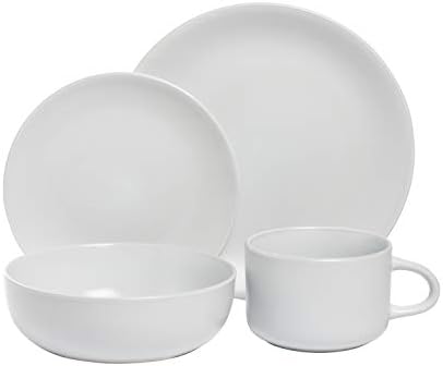 10 Strawberry Street Wazee Matte Coupe Dinnerware Set of 16 1