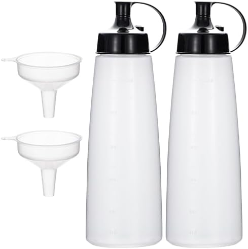 Uceoo Squeeze Bottles Wide Mouth Pack of 2 1
