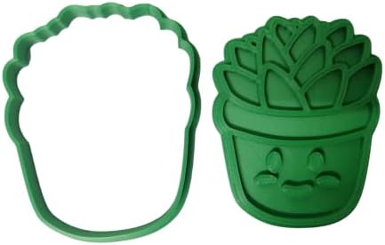 9cm Succulent Pot Cookie Cutter with Embosser