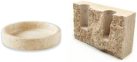 100 Travertine Wine Coaster - Marble Taper Candle Holder