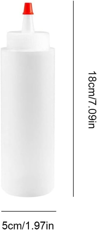 XUEYEGONGJI 240ml Plastic Condiment Squeeze Bottles 4PCS with Tip Caps