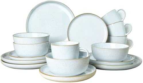 BOLIWANAY 16-Piece Ceramic Dinnerware Set for 4 1
