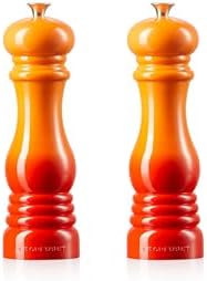 Le Creuset Salt and Pepper Mill Set 8-Inch Flame