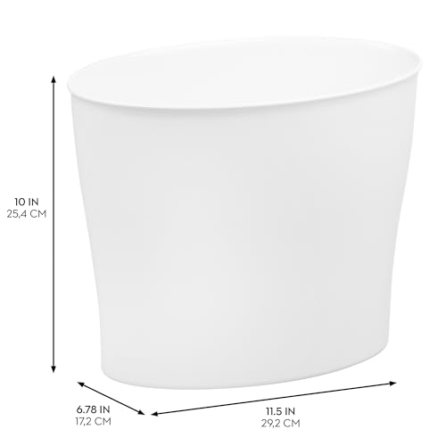 InterDesign 10 Litre Wastebasket - White Nuvo Design