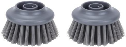 DAPOWER Replaceable Brush Head - 2 Pack Grey Nylon Bristles