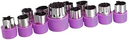 Pokinge 12Pcs Vegetable Flower Cutter Set