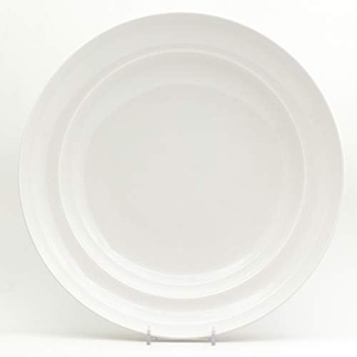 Euro Ceramica Essential Collection Porcelain Serving Bowl Classic White