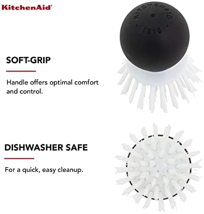 KitchenAid Soft Grip Vegetable Brush 205 Inch Black