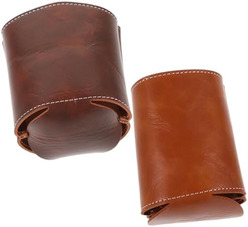Zerodeko 4pcs PU Leather Beer Can Cooler Set