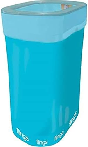 Caribbean Blue Flings Wastebasket - 22 x 15