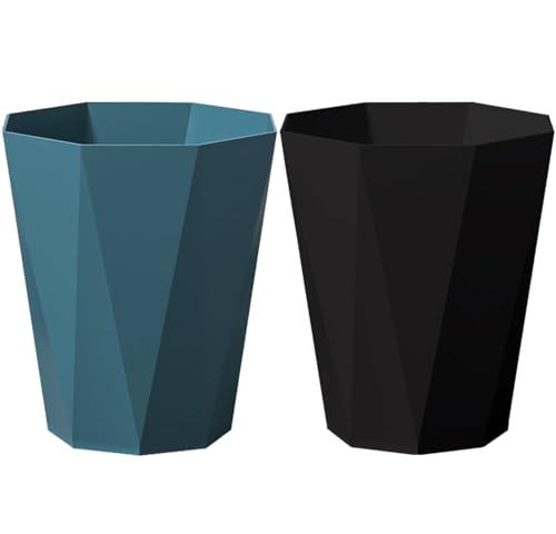 WEECRON Bathroom Trash Can 26 Gallon 2 Pack Black