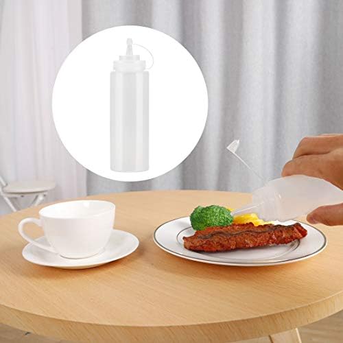 Uxcell 8oz Squeeze Bottle with Cap for Condiments and Kitchen Use