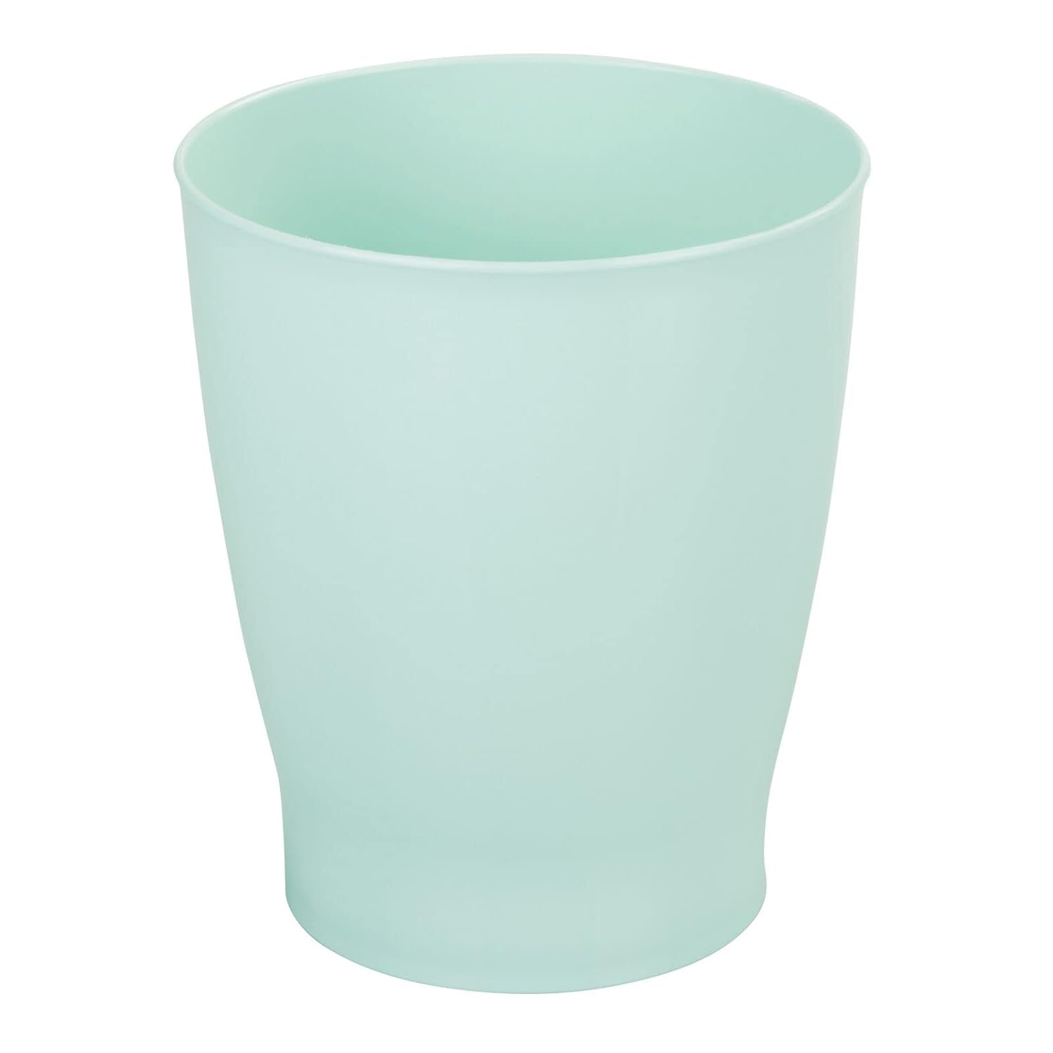 mDesign Round Plastic 125 Gallon Bathroom Trash Can - Mint Green