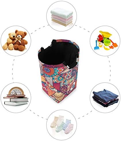Susiyo Vintage Mandala Laundry Basket Foldable
